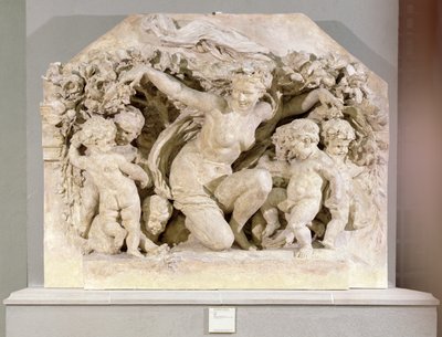 Triumph der Flora, Relief von der Fassade des Flora-Pavillons des Louvre-Palastes, 1866 (Gips) von Jean Baptiste Carpeaux